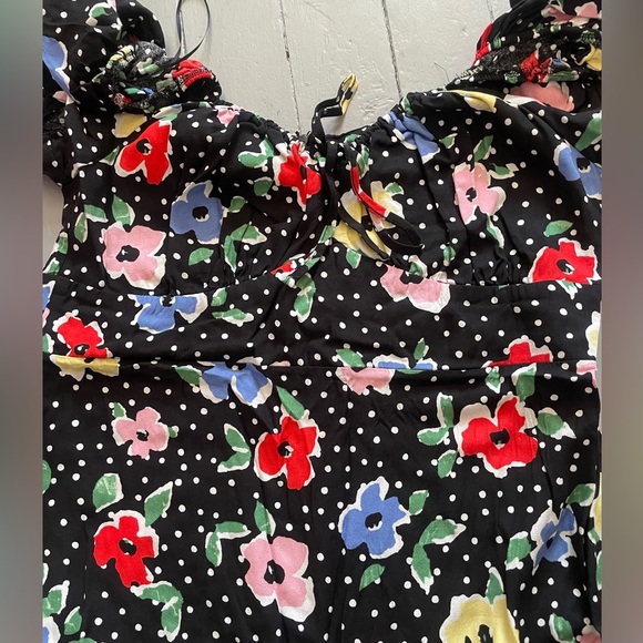 Nobody’s Child dress polka dots with florals size 14 - Picture 7 of 12